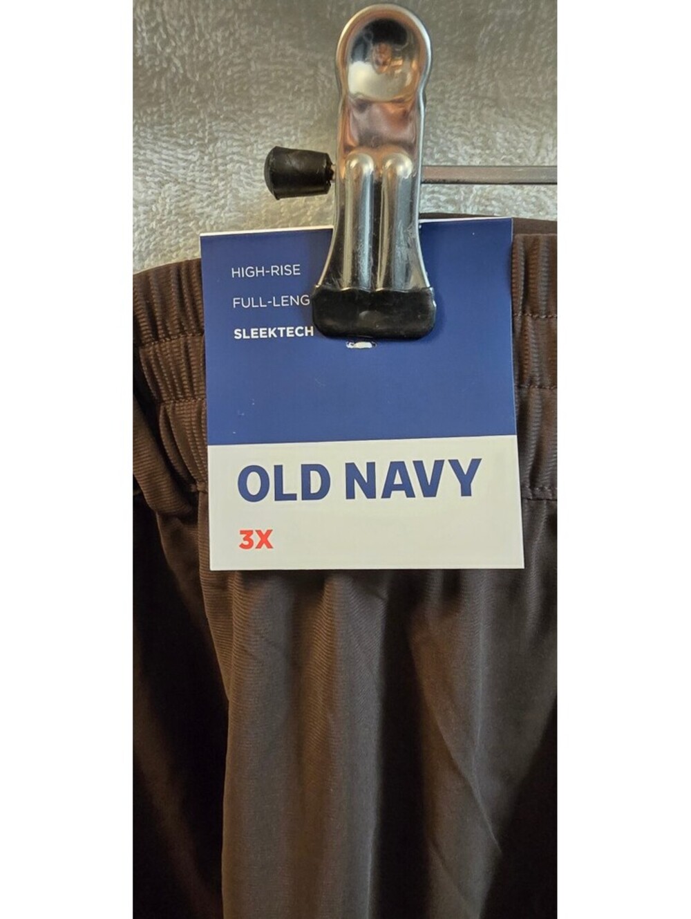 Old Navy Women's Brown Sleektech High-Rise Full-Length Pants Size 3X - Picture 4 of 5